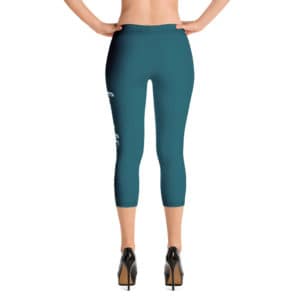 katzensofa Capri Leggings «Crazy Catlady BlackCat» petrol