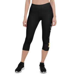 katzensofa Capri Leggings «Crazy Catlady Ginger» black