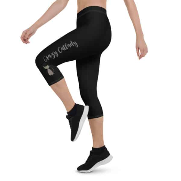 katzensofa Capri Leggings «Crazy Catlady Tabby» black - Image 3