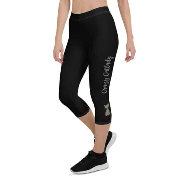 katzensofa Capri Leggings «Crazy Catlady Tabby» black - Image 5