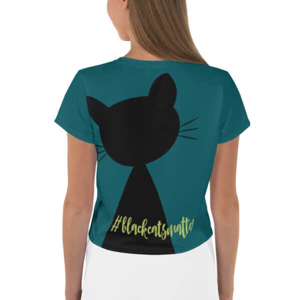 BlackCatsMatter Crop-T-Shirt PEGGY petrol - Image 2