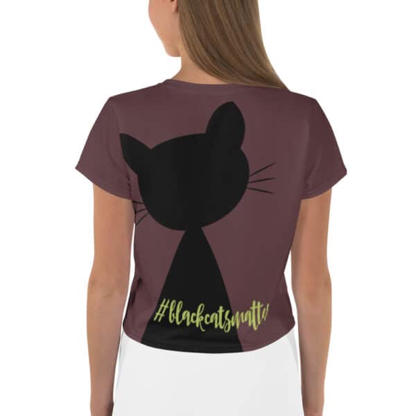BlackCatsMatter Crop-T-Shirt PEGGY bordeaux - Image 2