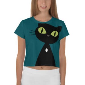 BlackCatsMatter Crop-T-Shirt PEGGY petrol