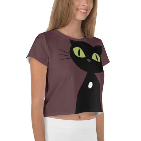 BlackCatsMatter Crop-T-Shirt PEGGY bordeaux - Image 4