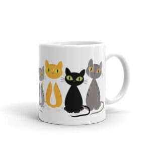katzensofa Tasse «Streetcats» weiss