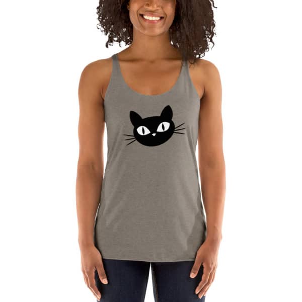 katzensofa Racerback Tank-Top «BlackCat» (Ladies) - Image 2