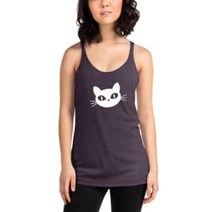 katzensofa Racerback Tank-Top «WhiteCat» (Ladies)