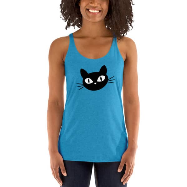katzensofa Racerback Tank-Top «BlackCat» (Ladies) - Image 3